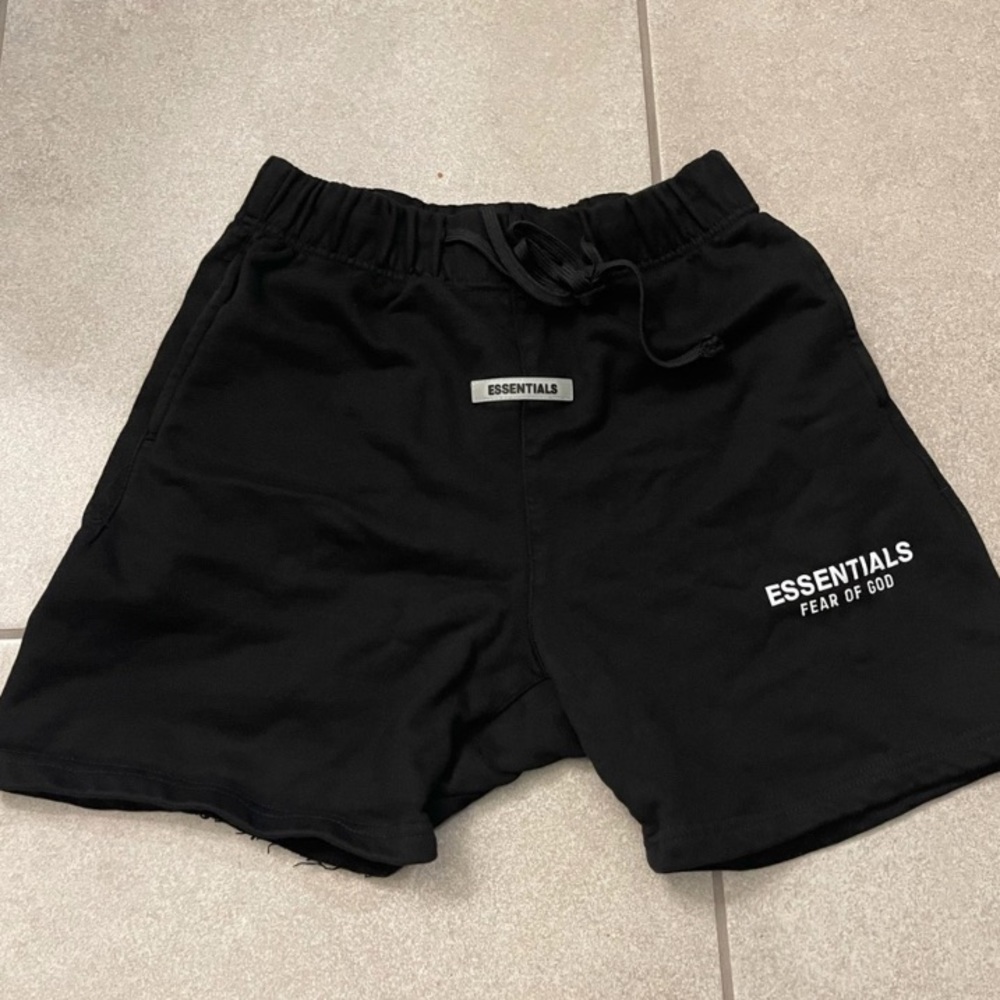 Fear Of God Essentials black sweatshorts